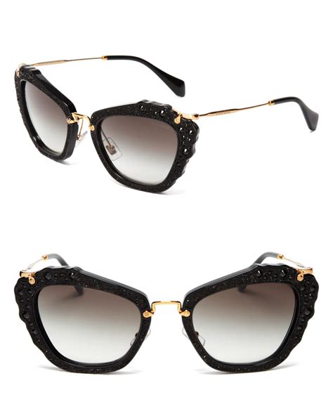 cat eye glasses miu miu